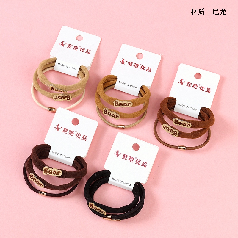 Nuevos Accesorios de 3 Letras Curry Color Banda de Goma