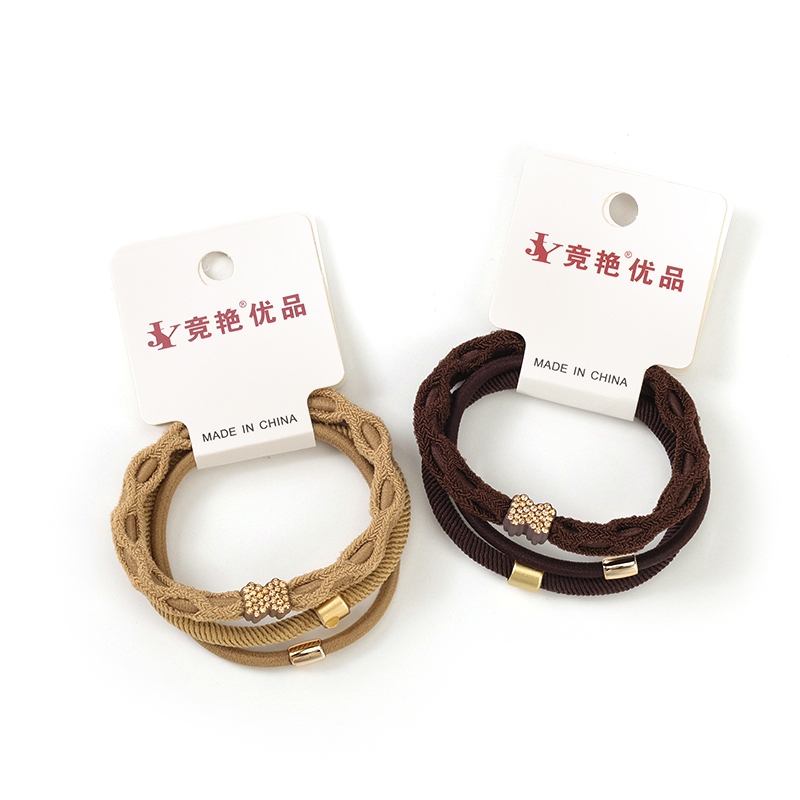 Nuevos Accesorios 3 Bandas de Goma de Color Curry Hueco 4