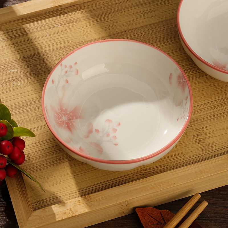 Plato de Sabor de Cuatro Pulgadas Impreso (Porcelana de Nieve de Flor de Cereza) 3