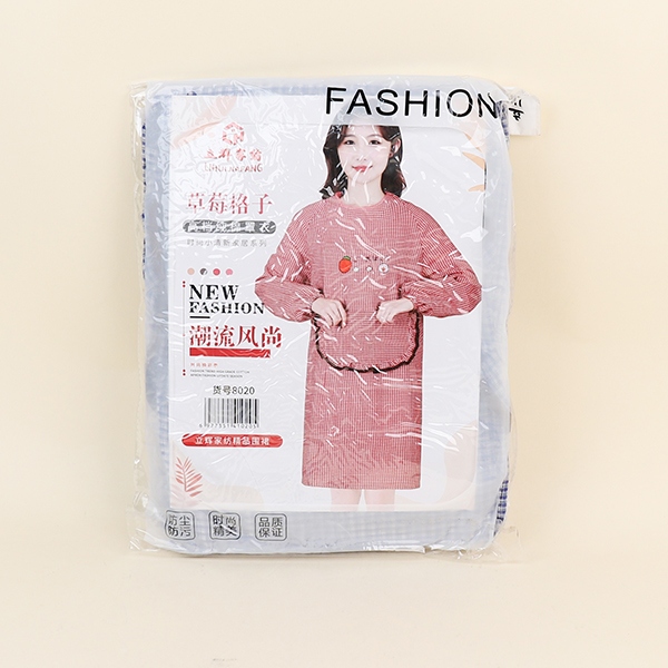8020 Strawberry Plaid Colored Cotton Apron 4