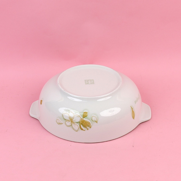 10.25 Binaural Soup Bowl (Golden Leaf) 4