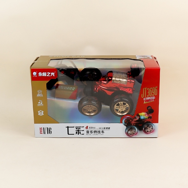 JT3696 de Cuatro Vías de Color de la Música Stunt Coche UV Colorido Spray (Electricidad del Paquete) 4