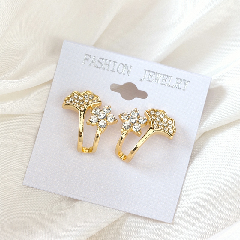 Pendientes Diamond Ginkgo Flower Stud 3