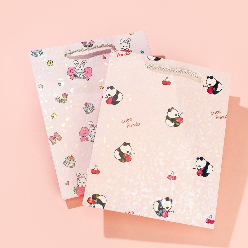 SZ652 Vertical Medium Laser Gift Bag (Random) 4