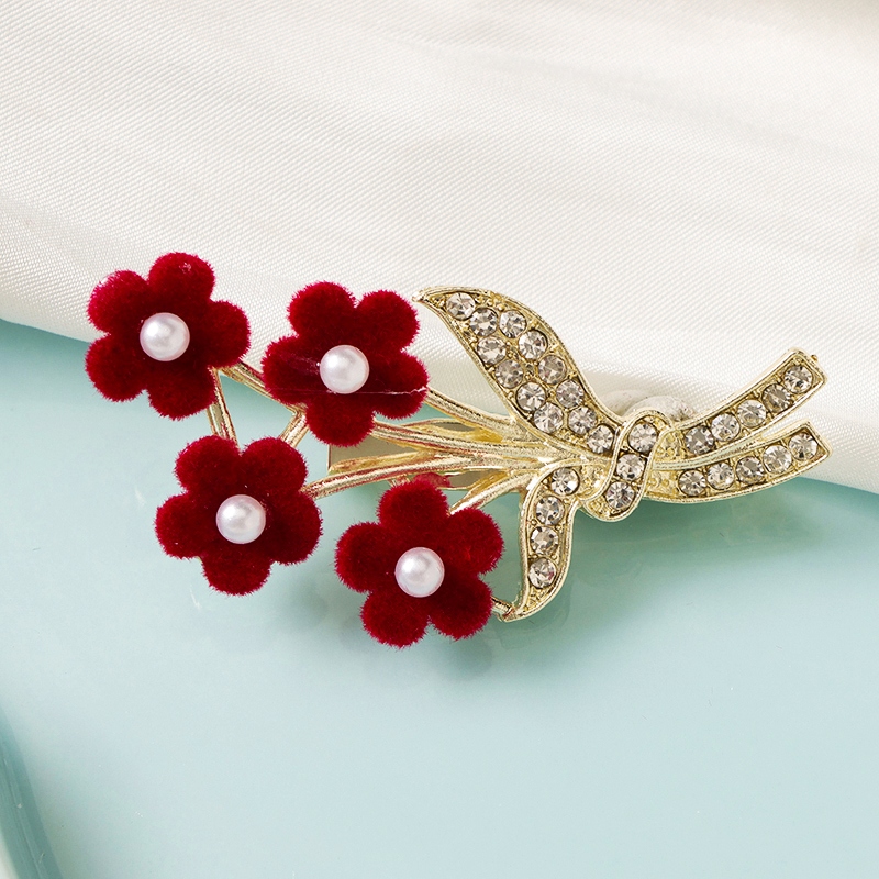 Broche de Flores Rojas Pequeñas 3