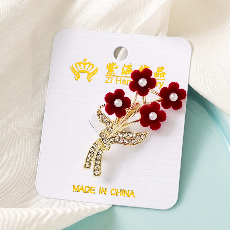 Broche de Flores Rojas Pequeñas 4