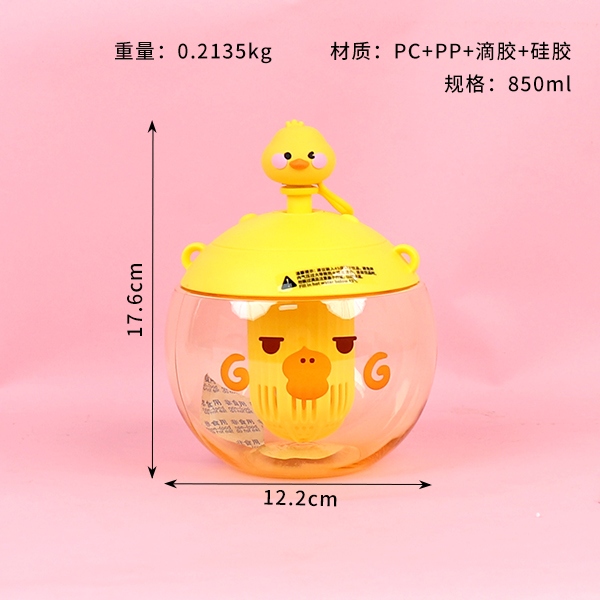10059 Conejo Q Adorable Taza de Plástico de Cúpula (850ML) 3