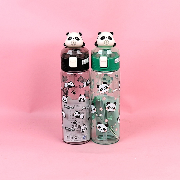 ZM6079 Panda Pellizco Música Taza de Plástico de Paja (600ML) 4