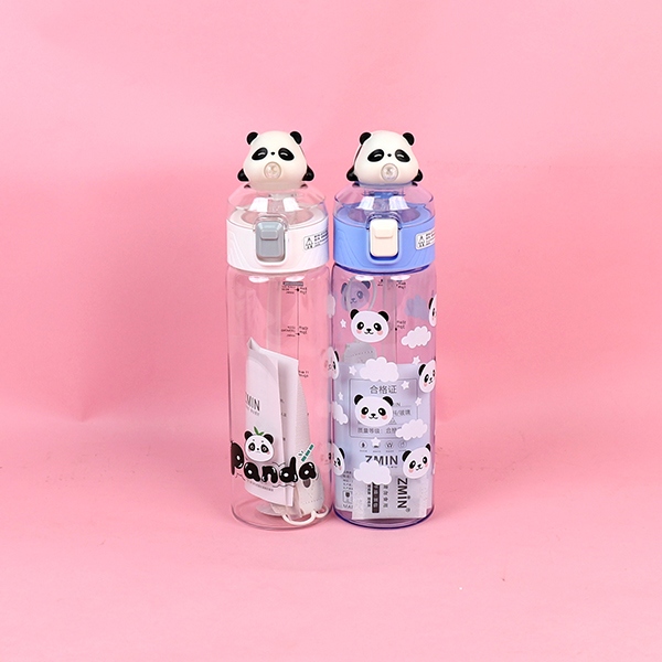 ZM6079 Panda Pellizco Música Taza de Plástico de Paja (600ML) 5