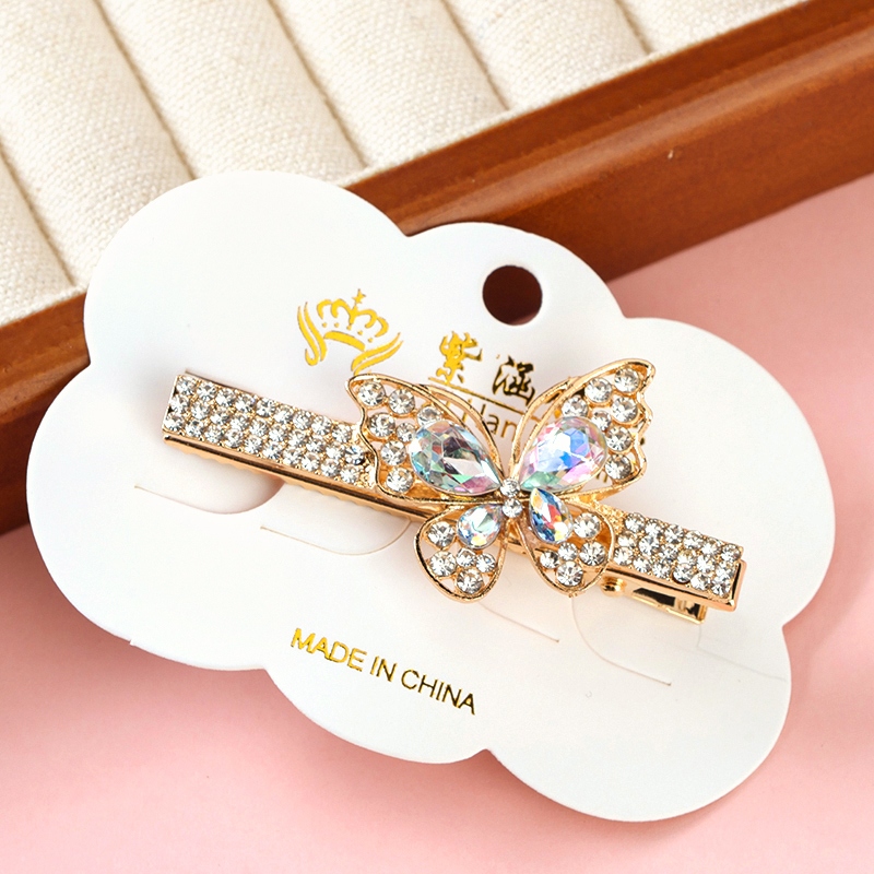 Bolsa Completo Diamante Zircon Mariposa Clip de Pato 4