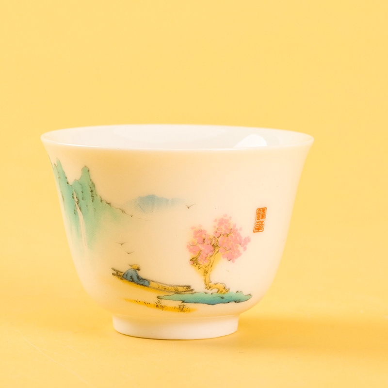 Guofeng Jade Porcelana Taza 3