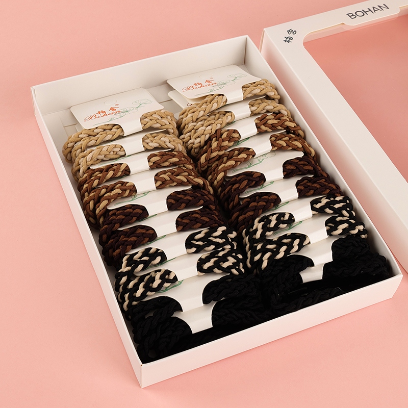 Recuadros Dos Twist Braid Doble Color Rubber Tendons 4