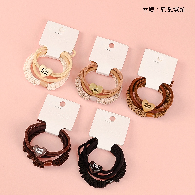 Letra de Té de Leche Peach Heart Accesorios Rubber Tendons