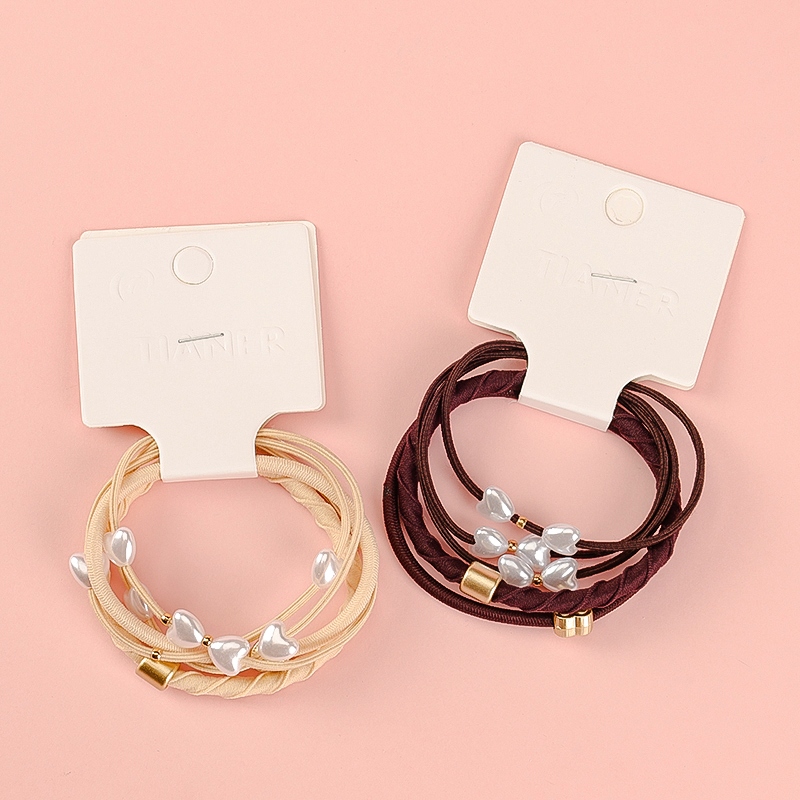 Tres Accesorios de Perlas de Amor Banda de Goma 4