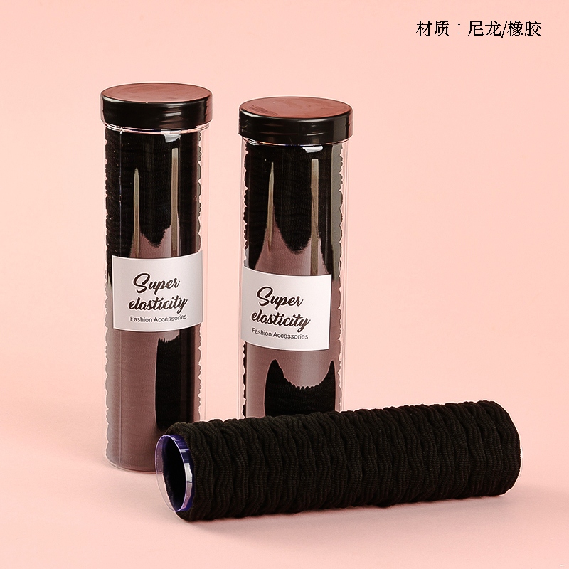Veinte Bandas de Caucho Jacquard Negro En un Tubo 2