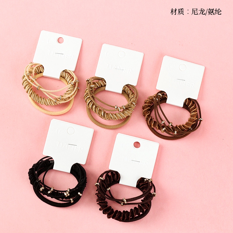 Tres Colores Curry Anillo de Perforación Accesorios Banda de Goma