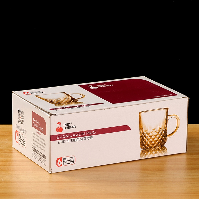 Cereza Roja ZB24ZS Taza de Vidrio (Amber) 4