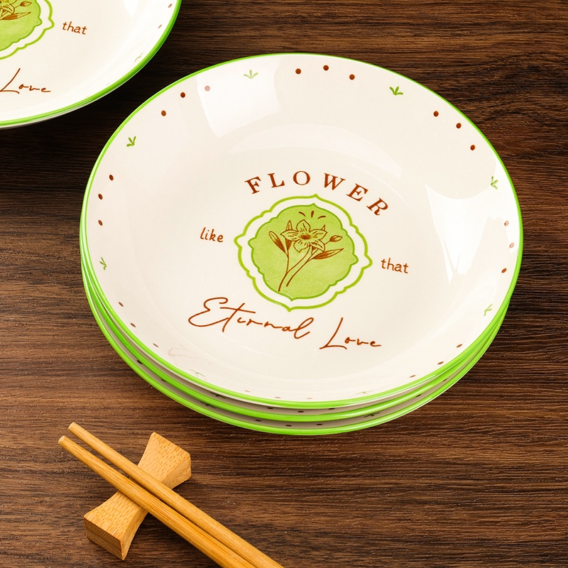 Placa de Fruta de 7 Pulgadas de Yongfeng (Una Escena de Primavera) 4
