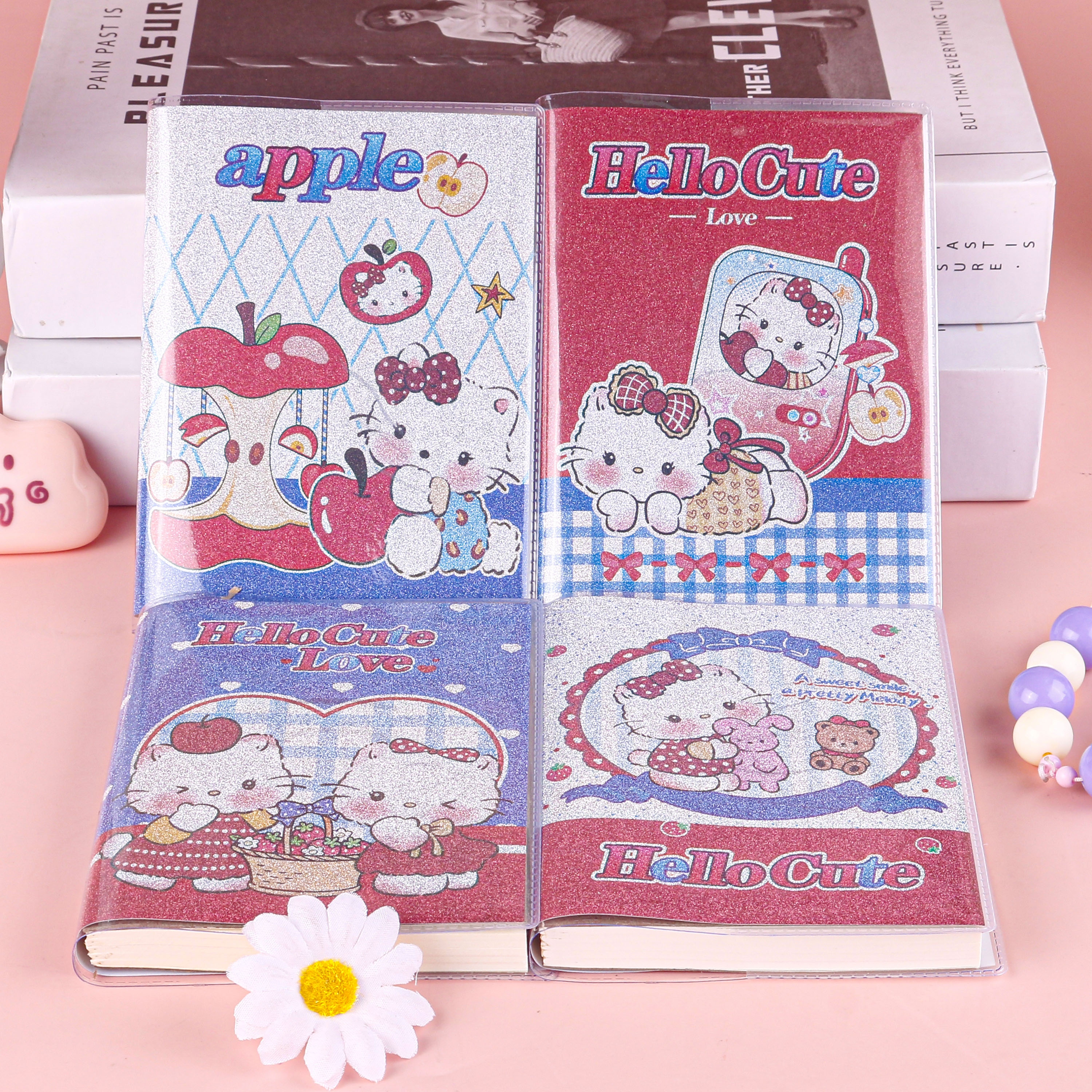 XX-64035 Lindo Gato Glitter Manga de Goma 6