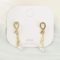 Nueva Pendientes de Perlas de Diamante 4