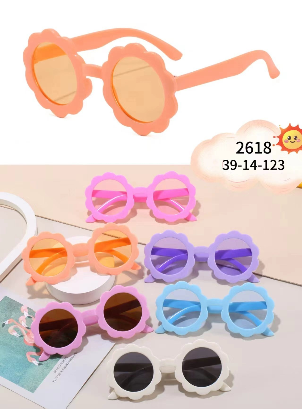 2618 Gafas de Sol Para Niños de Girasol 2