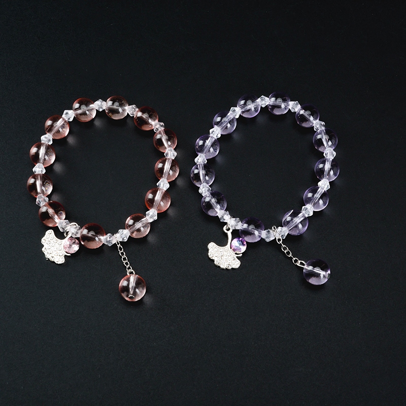 Pulsera Colgante de Hoja de Diamante Transparente 3
