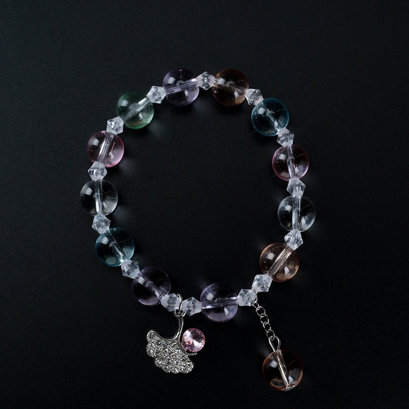 Pulsera Colgante de Hoja de Diamante Transparente 4