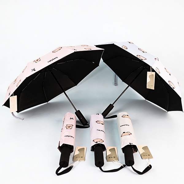 WK7043 Kapi Gloon Automatic Black Umbrella (Mixed) 4