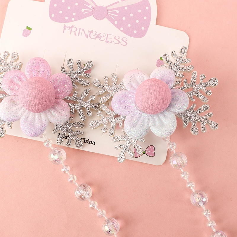 Caja de Accesorios de Flor Brillo Par Clip de Pato 4