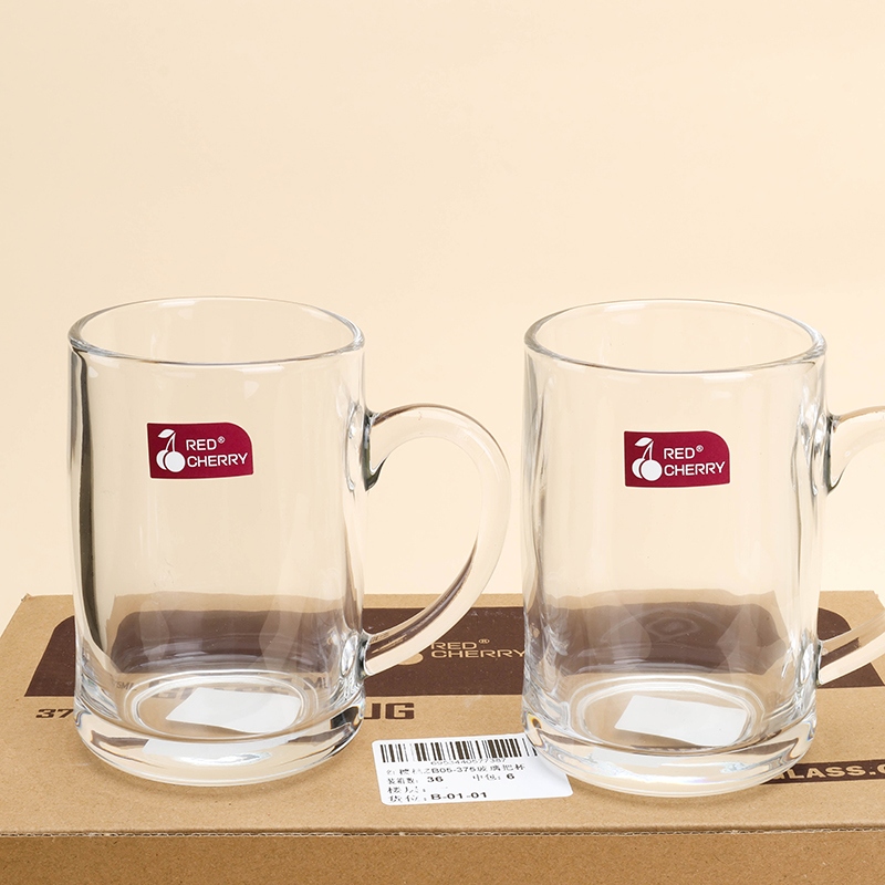 Cereza Roja ZB05-375 Taza de Mango de Cristal 3