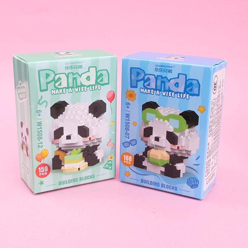 1508 Mixed Panda Building Blocks a 3