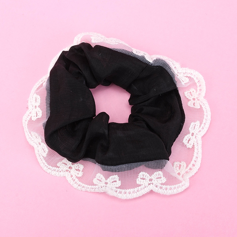 Nuevo Anillo Intestino de Encaje Blanco y Negro 4