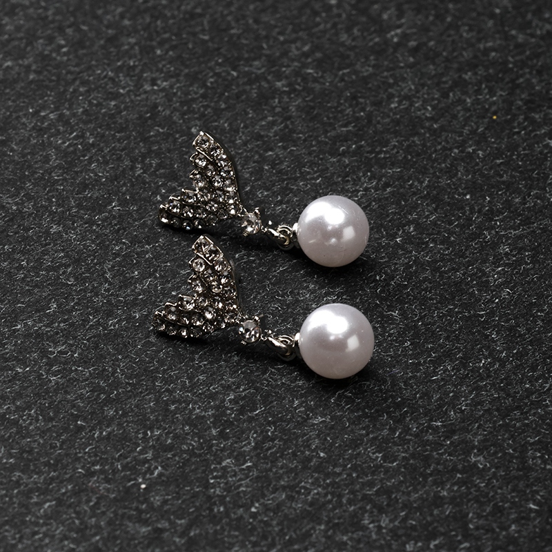 Pendientes de Perlas de Gran Tamaño Rhinestone 4
