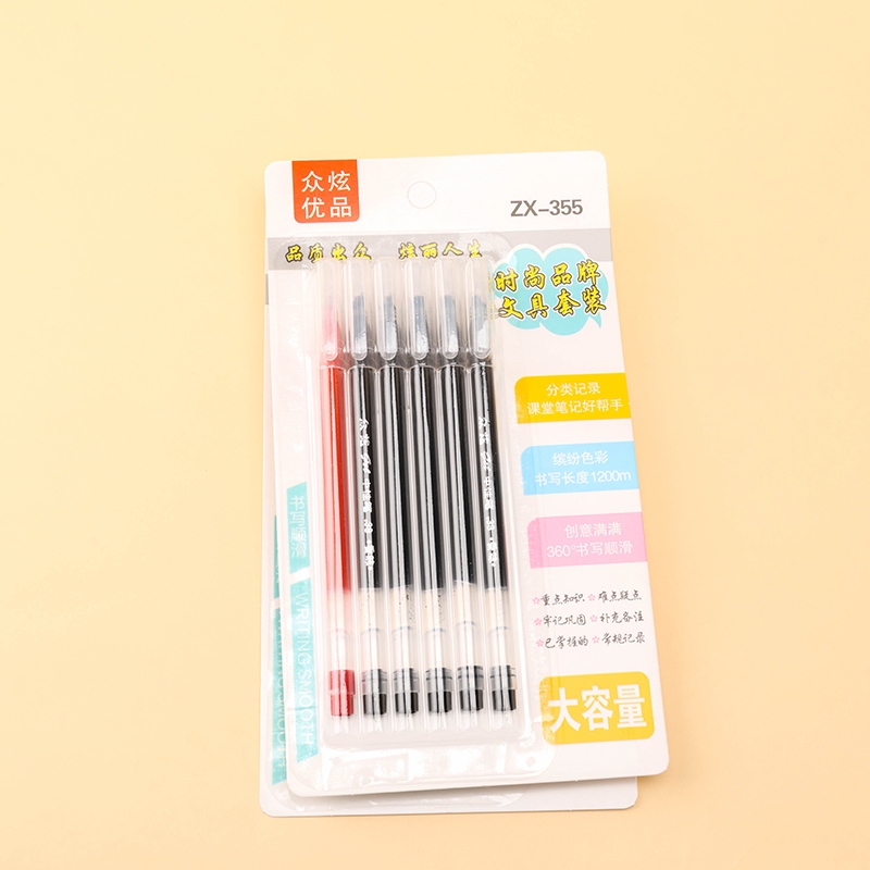ZX-355/358 Giant Write Gel Pen 6 (Black and Red) 3