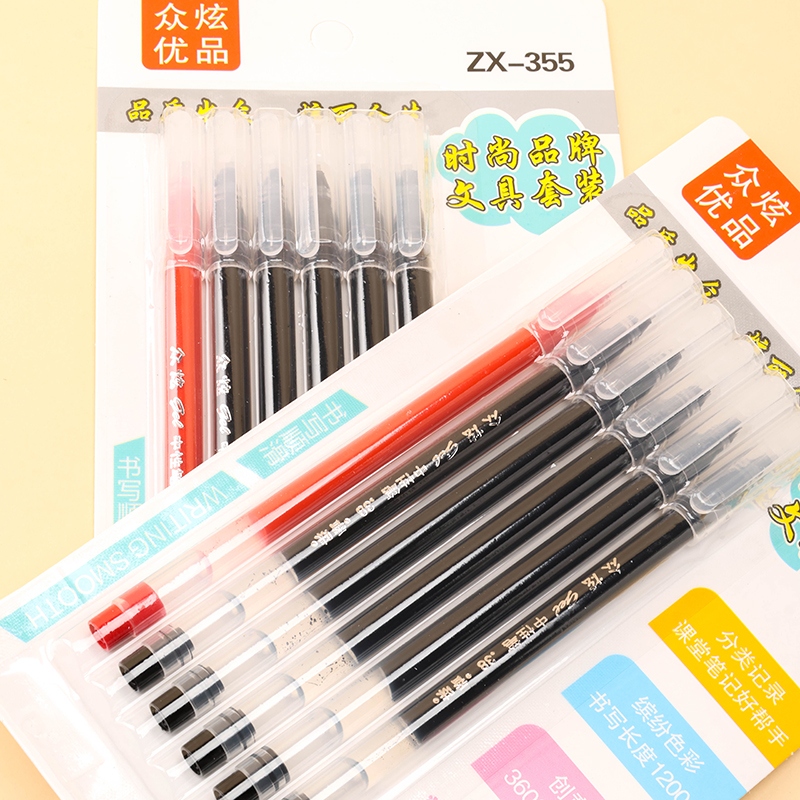 ZX-355/358 Giant Write Gel Pen 6 (Black and Red) 4