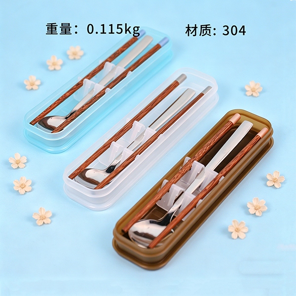 Juego de Palillos de Cuchara de Cristal de Madera 9889 2