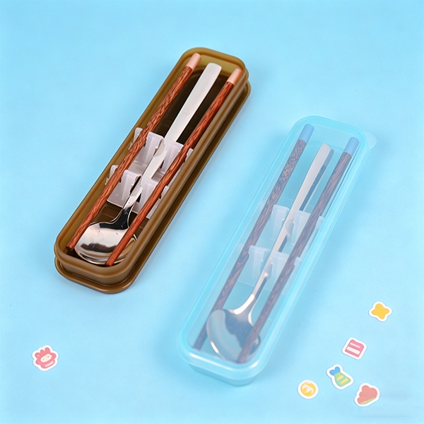 Juego de Palillos de Cuchara de Cristal de Madera 9889 3