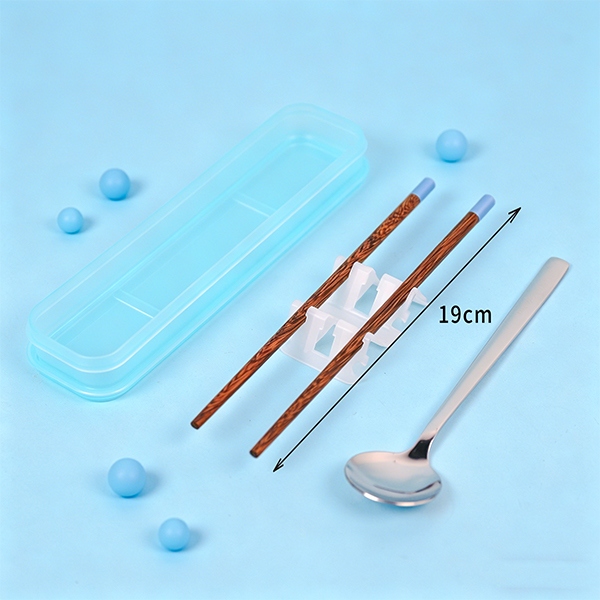 Juego de Palillos de Cuchara de Cristal de Madera 9889 5