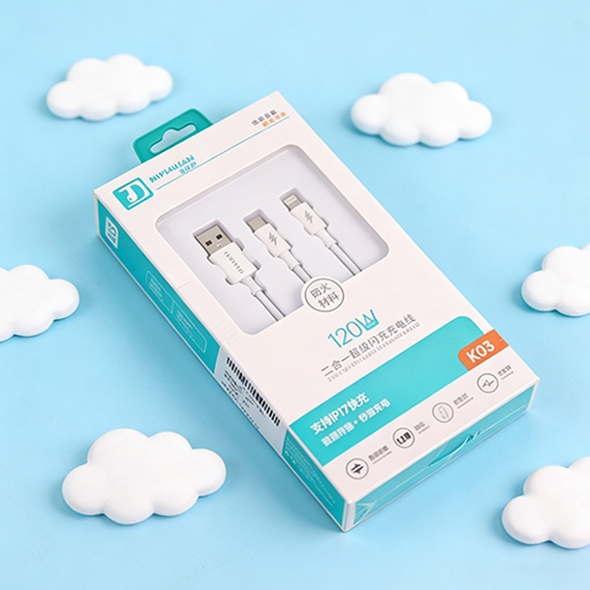 K03 Flash Charge One-to-two Data Line 1.2 M 4