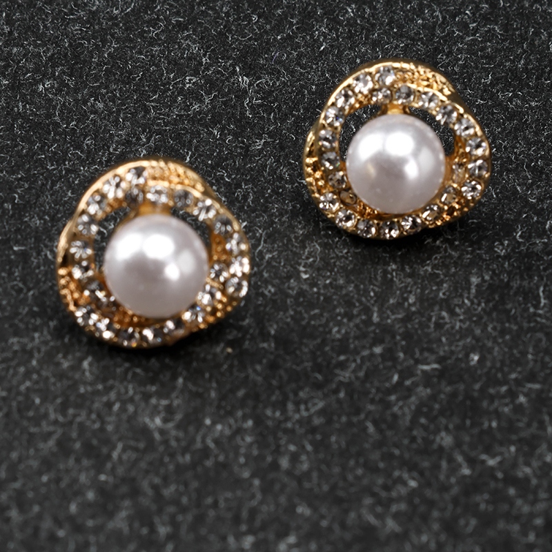Pendientes de Perlas de Diamante Pequeño 3