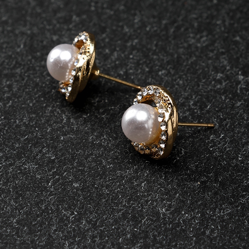 Pendientes de Perlas de Diamante Pequeño 4