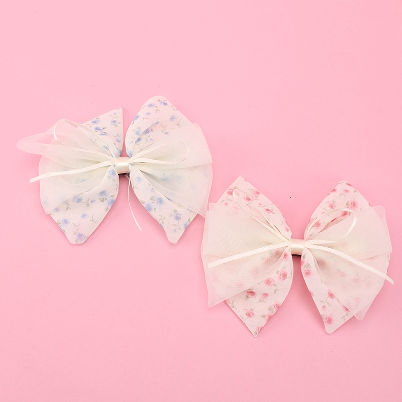 Bolsas Floral Mesh Bow Duck Clip 3