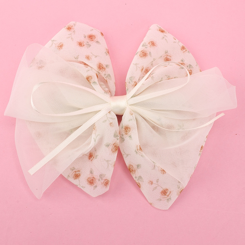 Bolsas Floral Mesh Bow Duck Clip 4