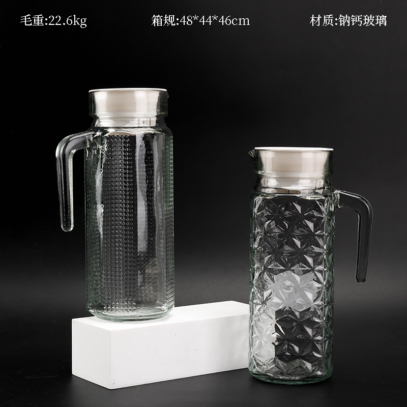 Botella de Agua de Vidrio Con Tapa 1.1L 2