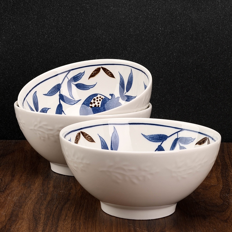 Yongfeng de 7 Pulgadas de Cuenco de Fideo (Grado de Granada Azul y Verde B) 4