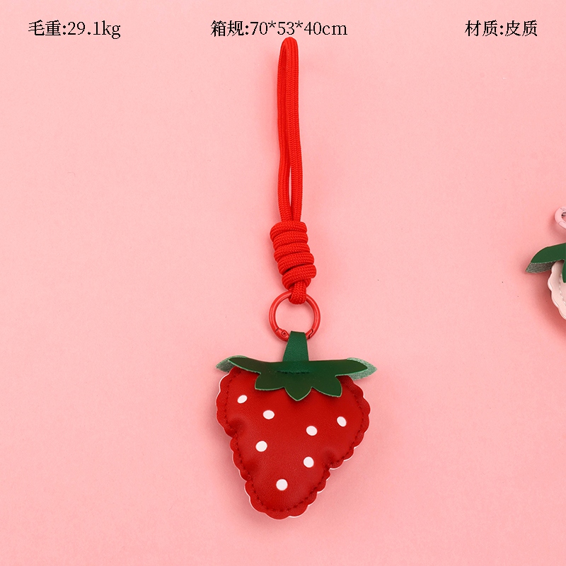Colgante de Cuerda de Fresa de Cuero