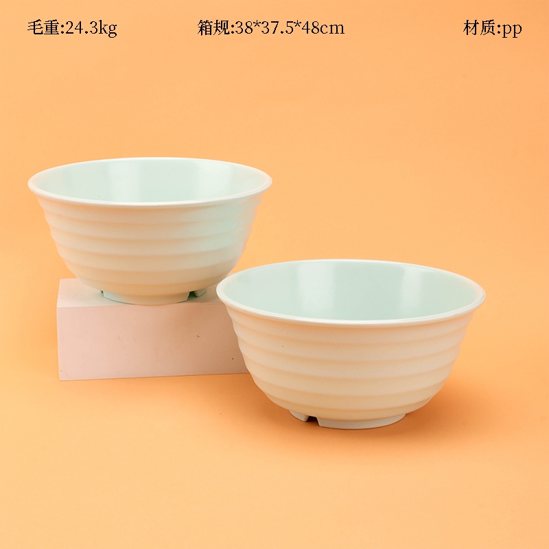 Shenghong 5607 Ribbed Imitation Porcelain Bowl 2