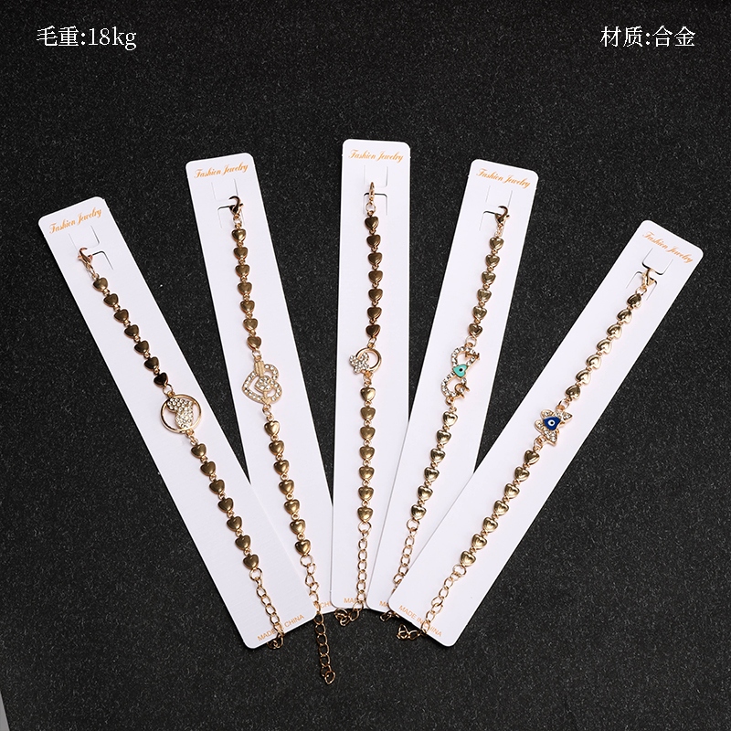 Pulsera de Accesorios de Cadena Corazón Estilo Coreano 3