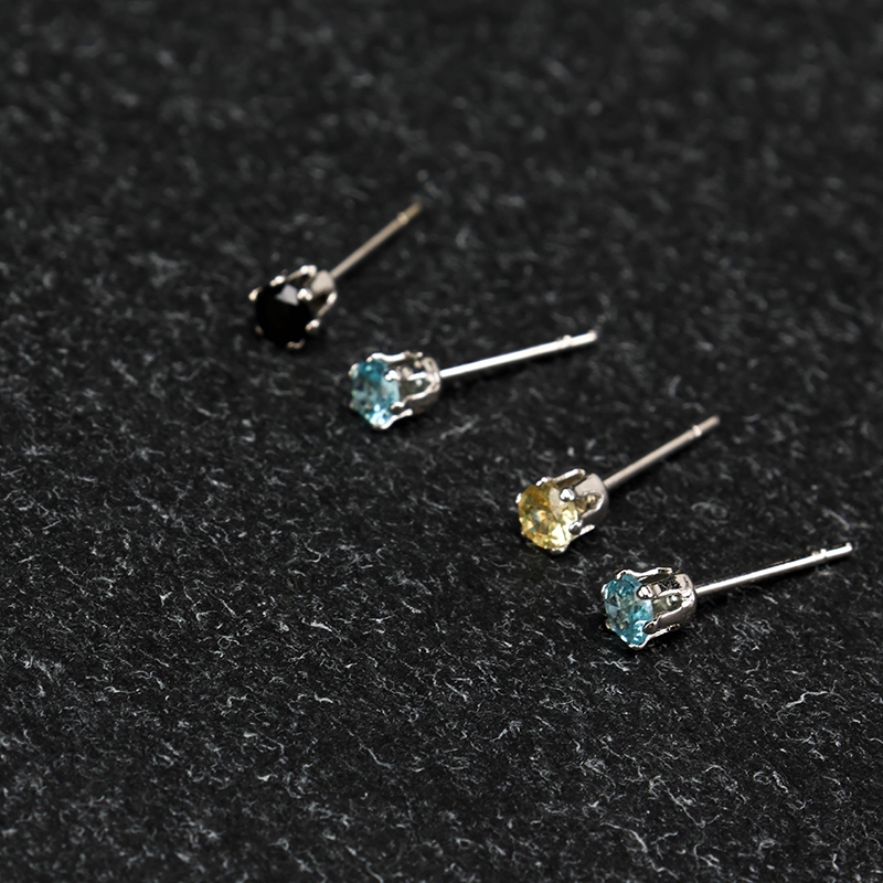 6 Pares de Pendientes de Mini Zircon (Color) 3