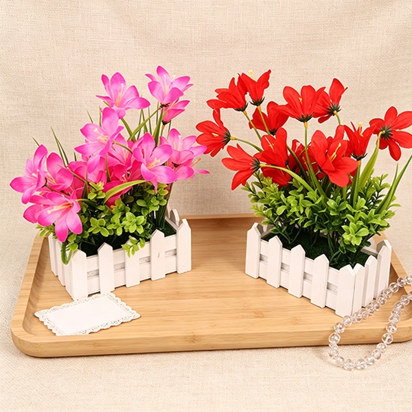 L10 Cerca Simulación Flor Bonsai (Color Mezclado) 5